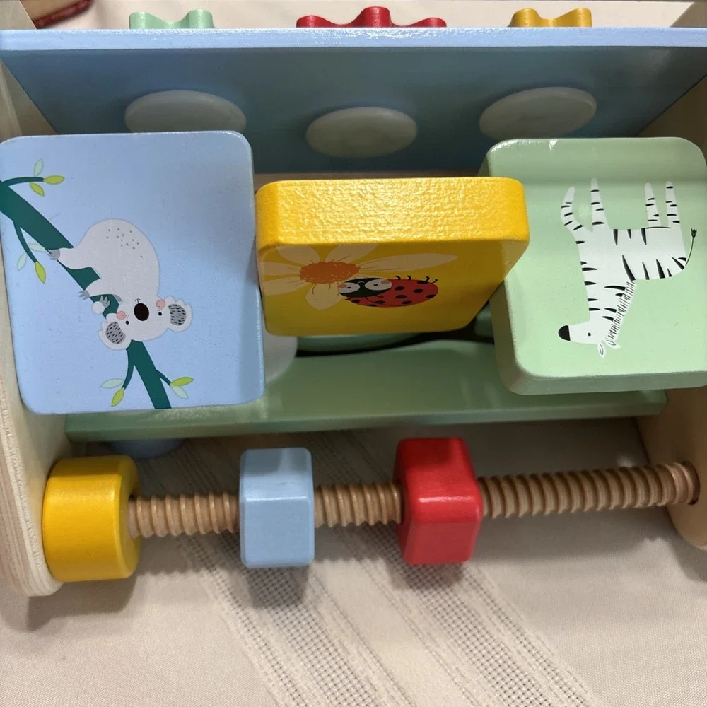NEW-Fisher Price 3-Sided Fine Motor Toy for 6M+, Wooden Activity Triangle